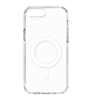 Apple iPhone 7 Plus Kılıf Sert PC Magsafe Şeffaf Kapak Embos (Renksiz)