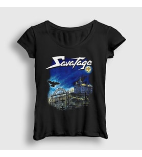 Presmono Kadın Siyah Poets And Madmen Savatage T-Shirt 550732tt