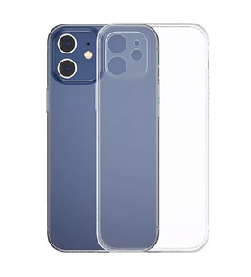 Baseus Simple Case iPhone 12 6.1 İnce Şeffaf Silikon Kılıf Kamera Korumalı (Şeffaf Hologram)