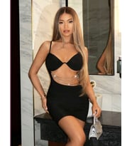 MYDORA LİNGERİE  Trend Mini Elbise - Dekolteli ve Zincir Detaylı (Siyah)
