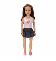 Dollz n More Yürüyüş Arkadaşım Clara Casual 80 Cm Kot Etekli