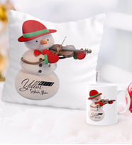 BK Gift Kişiye Özel Yılbaşı Mutlu Yıllar Tasarımlı Yastık Kupa Seti - 3