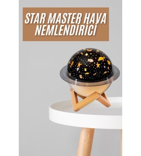 Ha Nemlendirici Led Işıklı Gece Lambası Yıldız Görünümlü Renk Değiştiren