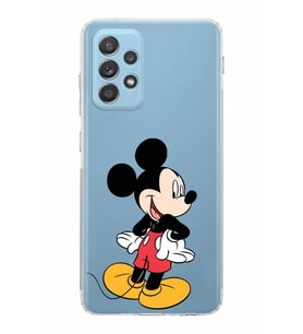 Samsung Galaxy A52  Kamera Korumalı  Kapak Mickey Mouse Tasarımlı  Şeffaf Kılıf