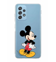 Samsung Galaxy A52  Kamera Korumalı  Kapak Mickey Mouse Tasarımlı  Şeffaf Kılıf