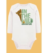 Organik Baskılı Pamuklu Unisex Bebek Body UZUNKOLE96