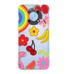 PrintiFy Huawei Nova Y90 ile Uyumlu Water Color 5  Kamera Korumalı Şeffaf  Kılıf