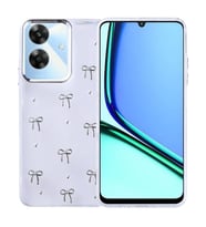 Coverzone Realme Note 60 ile uyumlu K?l?f Airbag K�?eli 2mm Kamera �?k?nt? Korumal? Simli ?effaf Bask?l? Z-Kutup Kapak Fiyonk