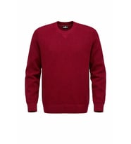 Erkek  Triko Kazak – Bisiklet Yaka, Regular Fit, Dört Mevsim (Bordo)