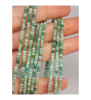 Bileklik Boy Zümrüt Taşı Rondela Faset Kesim Dizi 2*2.5mm (45902) Yarım Dizi (17CM UZUNLUĞUNDADIR)