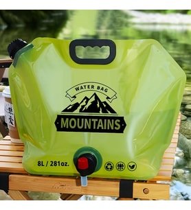8 Litre Katlanabilir Musluklu Su Kabı - Kamp ve Doğa - Taşıma Kulplu