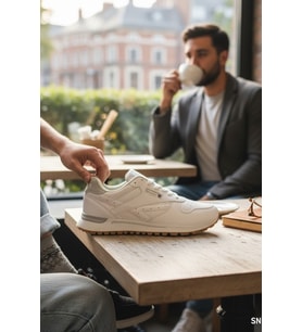 Enoch Erkek Baklava Desenli Tırtıklı Tabanlı Retro Stil Günlük Spor Ayakkabı Sneaker
