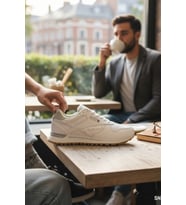 Enoch Erkek Baklava Desenli Tırtıklı Tabanlı Retro Stil Günlük Spor Ayakkabı Sneaker