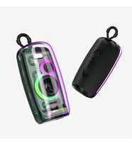 R116 IPX5 Sertifikalı Işıklı Bluetooth Hoparlör (Şeffaf)
