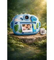 Anında Baskılı Mini Fotoğraf Makinesi Sevimli Tasarımlı Çift Kameralı Kamera