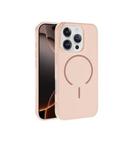 Apple iPhone 16 Pro Max Uyumlu Kılıf M-safe Şarj Özellikli Zore Meta Kapak (Rose)