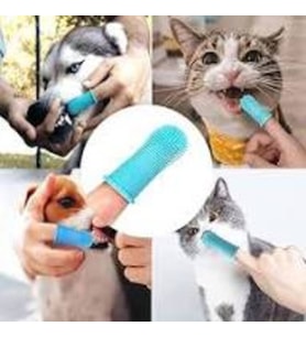 Kedi & Köpek Diş Fırçası Pratik Silikon Parmak Fırça Plak Tartar Diş Eti Bakımı