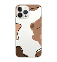 Iphone 12 Pro Uyumlu Ayıcık Tasarımlı Şeffaf Telefon Kılıfı