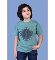 Toontoy Erkek Çocuk Kabartma Baskılı Tişört (Yeşil)