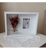 40x50 Cm Verda Anı Çerçevesi-Gelin Çiçeği Tasarımınız İçin! Ekstra Derin 8 cm-Beyaz Renk
