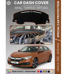HONDA CIVIC (FC5 2015-2022) Torpido Örtüsü Torpido Koruma Tam Uyum Çatlamayı Önler Kolay Montaj