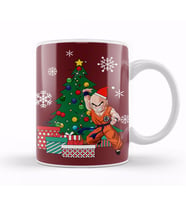 Krillin Around The Christmas Tree Dragonball Z Kupa Bardak Porselen