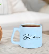 BK Gift Kişiye Özel İsimli Pastel Mavi Middle Kupa Bardak-23, Arkadaşa Hediye, Ev Hediyesi, Doğum Günü Hediyesi, Ofis Hediyesi