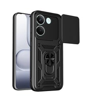 Poco X8 Pro Pars Lens Yüzüklü Silikon - Siyah