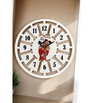 Anne Bebek Duvar Saati 40cm (Beyaz)
