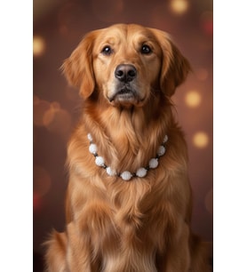 Blueberry Collar Tasma Necklace (Beyaz)