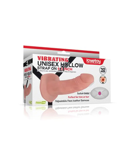 Titreşimli İçi Boş Belden Bağlamalı Penis - Vibrating Unisex Hollow Strap On