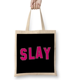 Slay Slogan Bez Çanta Uzun Saplı