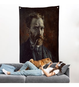 Vincent van Gogh - Pipolu Portre Duvar Örtüsü-7461