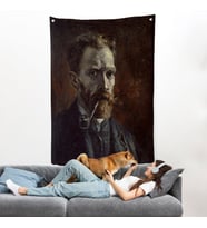 Vincent van Gogh - Pipolu Portre Duvar Örtüsü-7461