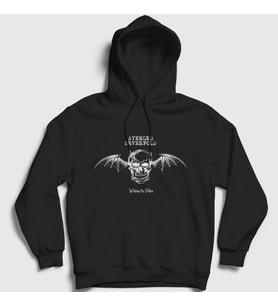 Presmono Unisex Siyah Fallen Avenged Sevenfold Kapüşonlu Sweatshirt 15642tt