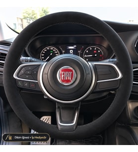 Fiat Fiorino Direksiyon Kılıfı Alcantara Süet Monza Black Serisi Siyah 2022-2026