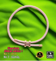 Örgü Kaplamalı Çelik Bileklik 🎨 Pembe