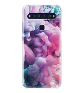 TCL 10L 10 Plus 10SE 20E 20SE 30SE L7 Kılıf Desemli Silikon Pink Cloud 1305