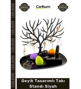 #Organzier Şık Zarif Mücevher Düzenleyici Geyik Boynuzu Dekoratif Geyik Tasarımlı Takı Standı Siyah