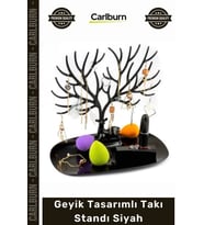 #Organzier Şık Zarif Mücevher Düzenleyici Geyik Boynuzu Dekoratif Geyik Tasarımlı Takı Standı Siyah