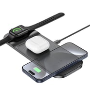 HOCO CQ5 3in1 Wireless Kablosuz Hızlı Şarj Standı (Telefon-Kulaklık-Apple watch) (Siyah)
