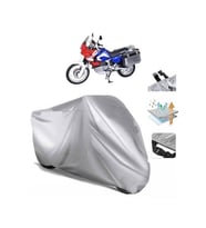 Honda Xrv 750 Africa Twin (bağlantı Tokalı) Uyumlu SolarBlock Prime Motosiklet Brandası Örtüsü (Siyah)