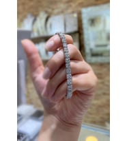 Gümüş baget taşlı bayan bileklik pr213d12