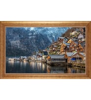 EV İŞYERİ OFİS İÇİN ALTIN ÇERÇEVELİ PASPARTULU TABLO S427