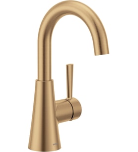 Moen Ronan Banyo Lavabo Musluğu, Tek Kollu, Tek Delikli, Bronz Altın, İsteğe Bağlı Lavabo Plakası Ve (Çok Renkli)