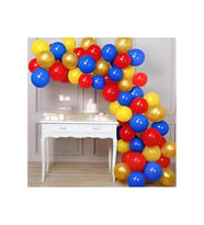 Sarı-kırmızı-mavi Balon Zinciri - Balon Zinciri Hediyeli