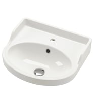 Yarı Gömme Lavabo, Beyaz, 50x44 cm