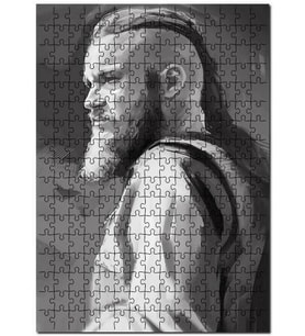 Cakapuzzle Ragnar Lothbrok Siyah Beyaz Görsel Puzzle Yapboz MDF (Ahşap) (120 Parça)