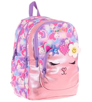 Kaukko Kids Kedi Şekilli Kız Çocuk Dört Gözlü Okul Çantası - L5219
