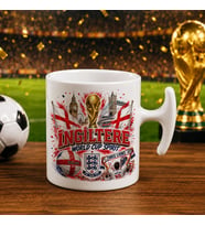 BK Gift İngiltere Taraftar Temalı Dünya Futbol Kupası Tasarımlı Hammer Kupa Bardak